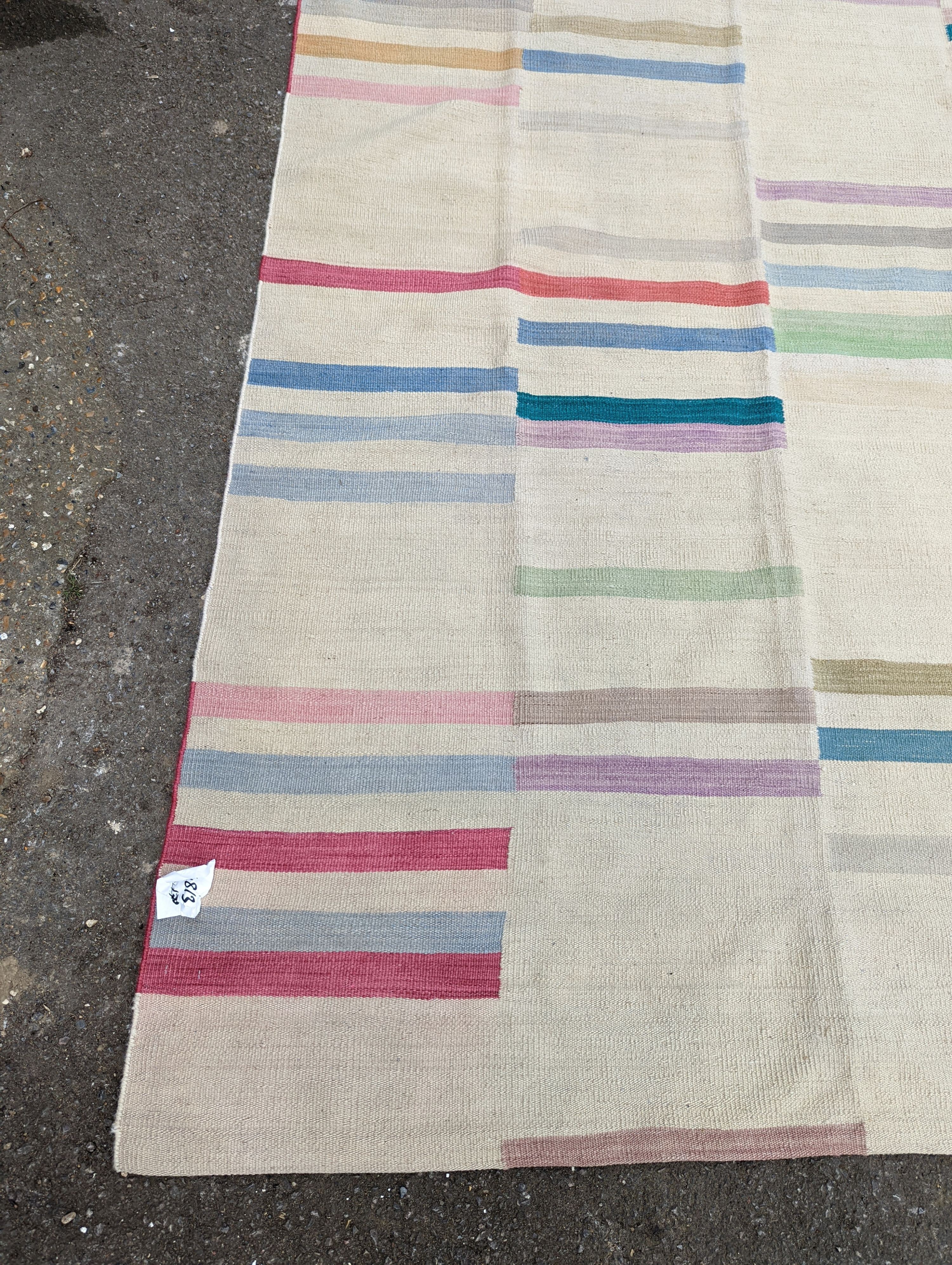 A contemporary Paul Smith inspired Kilim carpet, approx. 200 x 120